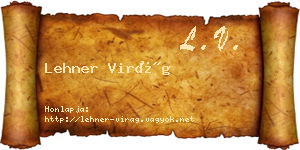 Lehner Virág névjegykártya